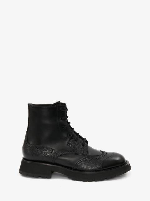 Alexander McQueen Men's Punk Worker Boot in Black