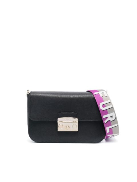 FURLA leather logo-strap crossbody bag