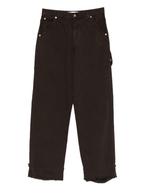 DARKPARK frayed denim straight-leg jeans