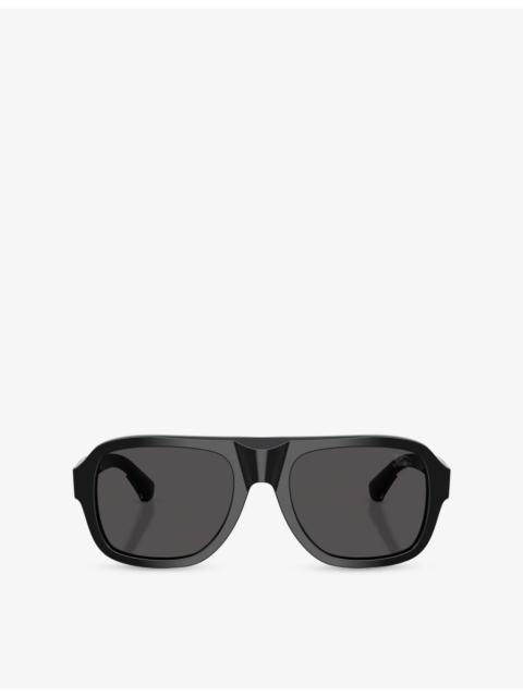 Burberry BE4478 Aviator-Frame Acetate Sunglasses