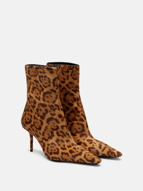 SAINT LAURENT Ashley 75 calf hair ankle boots