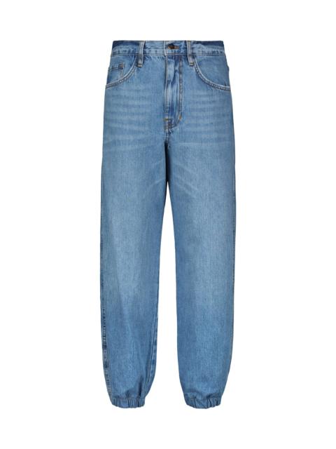 FRAME The Lounge high-rise barrel-leg jeans