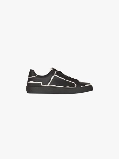 Balmain Black and silver leather B-Court sneakers