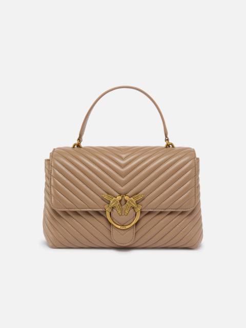 PINKO BIG LADY LOVE BAG PUFF CHEVRON