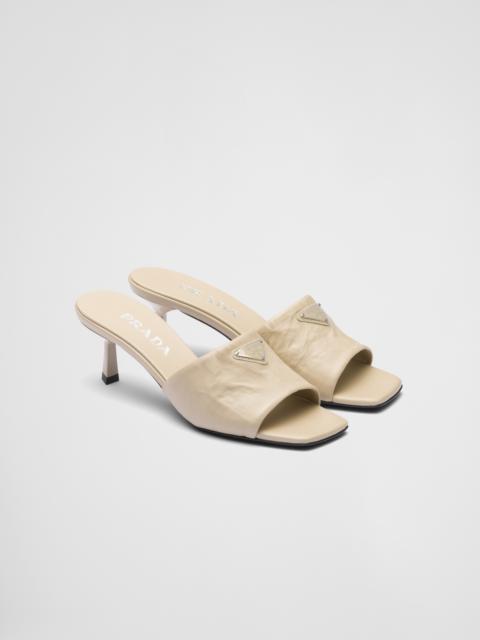Prada Antiqued nappa leather sandals