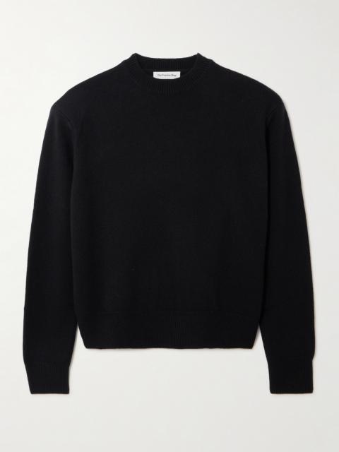 The Frankie Shop Rafaela Cropped Merino Wool And Cashmere-blend Sweater
