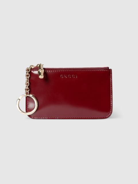 GUCCI Zip key case with bamboo