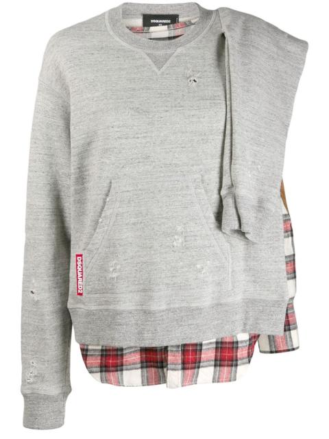DSQUARED2 check detail sweatshirt