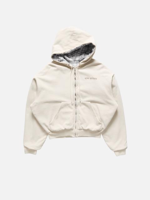 Acne Studios Fleece hoodie with logo - Pebble beige