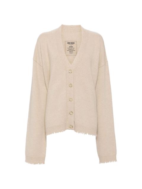 Over cashmere cardigan