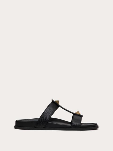 Valentino ROMAN STUD SLIDE SANDAL IN ELK-PRINT CALFSKIN