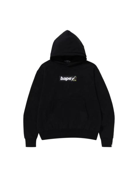 BAPE Smooth Logo Relaxed Fit Hoodie 'Black'