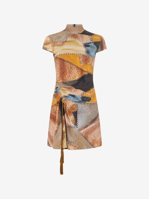 Roberto Cavalli Mini Dress With Patchwork Print