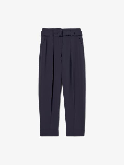 M.M.LaFleur Cayen Belted Tapered Trouser - Everyday Crepe with Topstitch