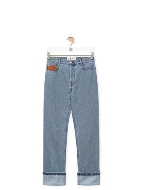 Loewe Fisherman turn-up jeans in denim