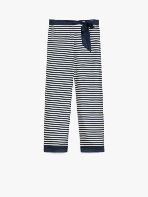 'S Max Mara NINE Printed silk belted trousers