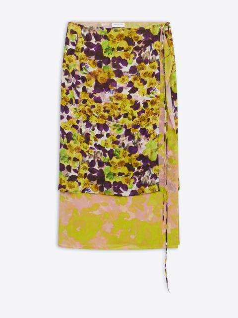 Dries Van Noten FLORAL WRAP SKIRT