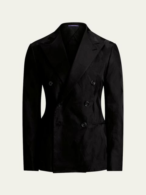 Ralph Lauren Men's Geometric Peak Lapel Double-Breasted Sport Coat