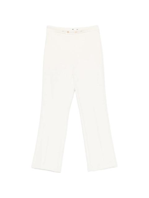 ELISABETTA FRANCHI Elisabetta Franchi Cropped Logo-plaque Trousers