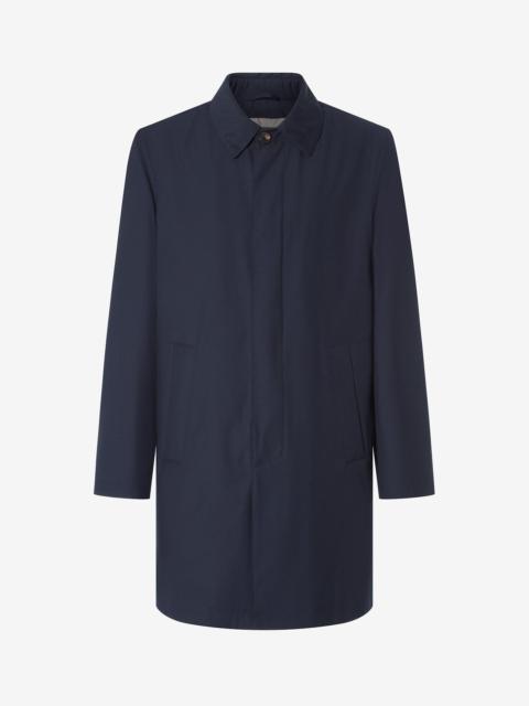 CORNELIANI Navy blue technical fabric trench coat