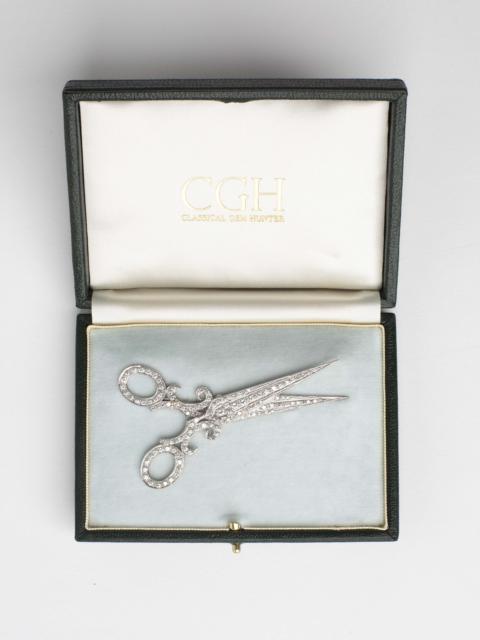JW Anderson SCISSOR SET-BROOCH IN WHITE GOLD AND DIAMOND