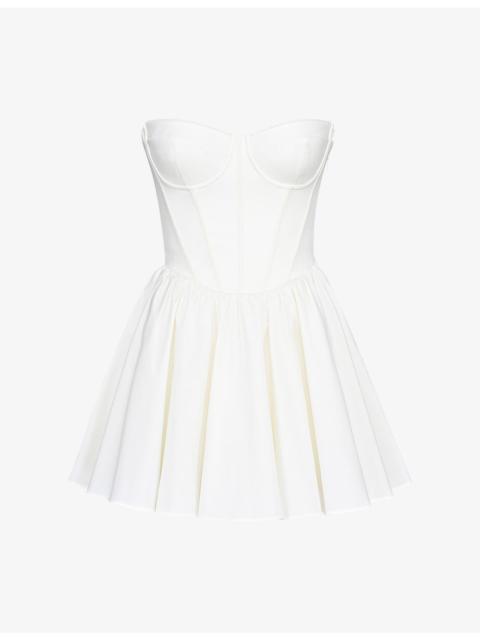 House of CB Kristiana Strapless Corseted Cotton Mini Dress