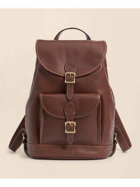 Brooks Brothers Leather Drawstring Backpack