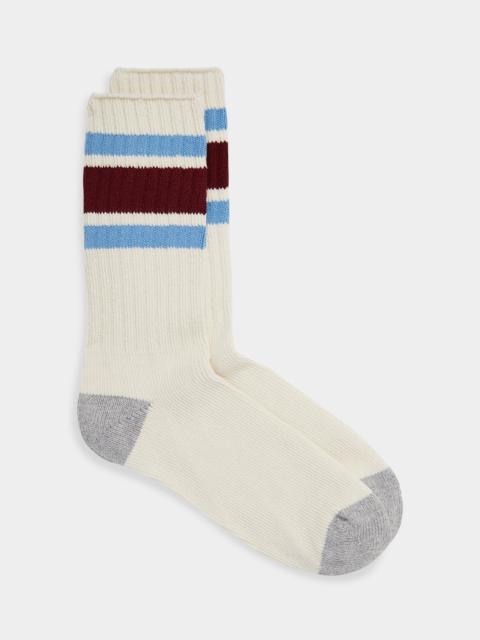 TODD SNYDER Striped Athletic Sock