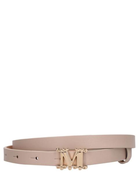 Max Mara 1.5cm Logo soft leather belt