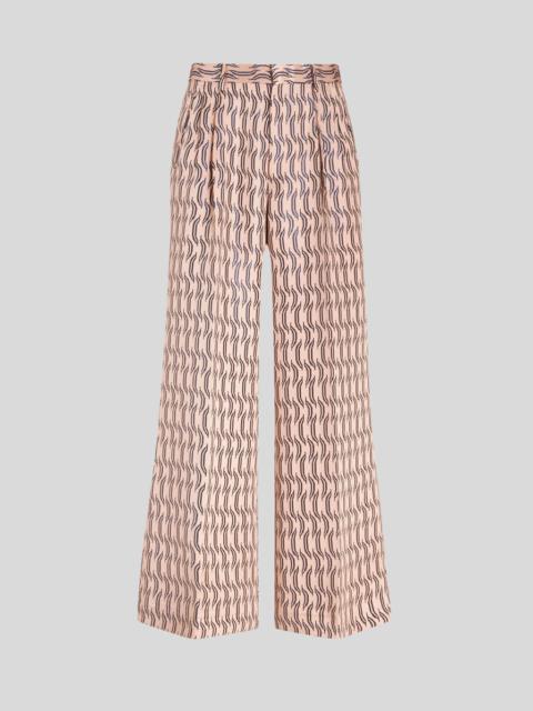 SILK JACQUARD TROUSERS