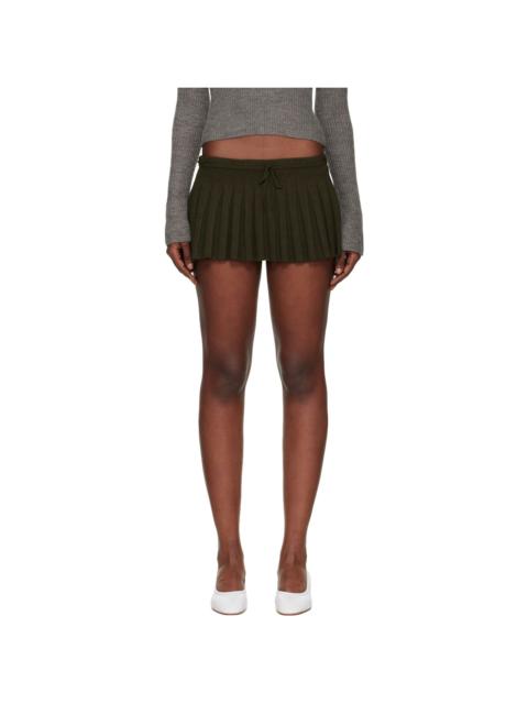 GUIZIO Khaki Vivienne Miniskirt