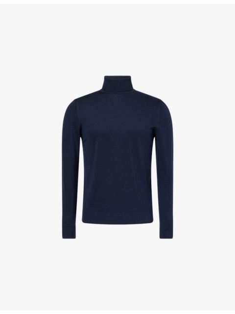 Sunspel Roll-Neck Half-Zip Knitted Merino-Wool Jumper