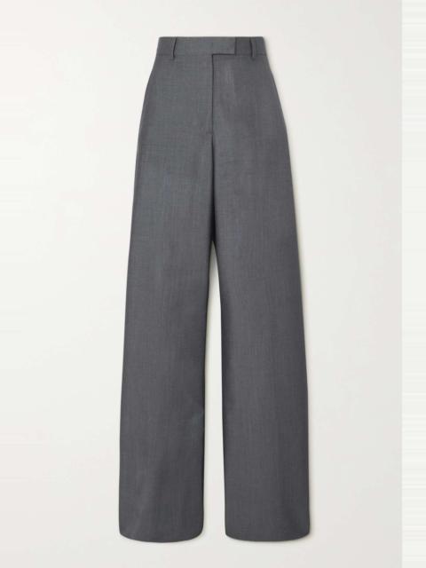Valentino Mohair and wool-blend wide-leg pants