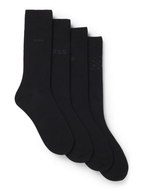 BOSS FOUR-PACK OF BRANDED SOCKS IN A REGULAR LENGTH