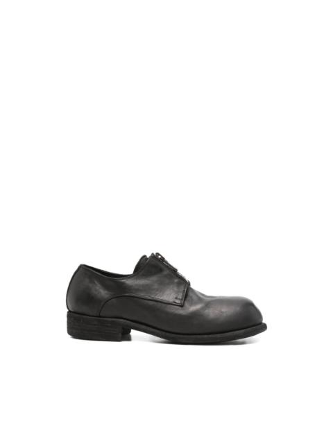 Guidi zip derby shoes