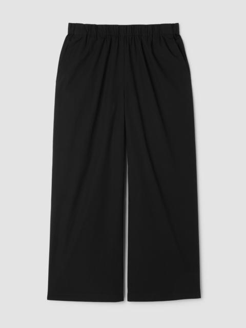 EILEEN FISHER Stretch Organic Cotton Poplin Wide-Leg Pant