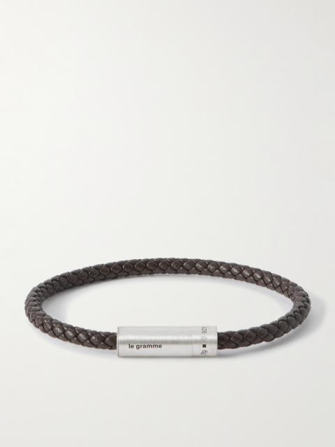 le gramme 7g Sterling Silver and Leather Cable Bracelet