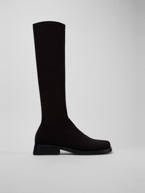 CAMPER Donna Black Textile High Boots for Women.