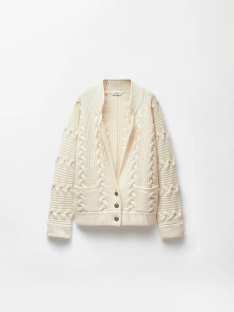 VERSACE Wool & Cashmere Cable-Knit Cardigan