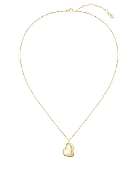 BOSS GOLD-TONE NECKLACE WITH HEART-SHAPED PENDANT