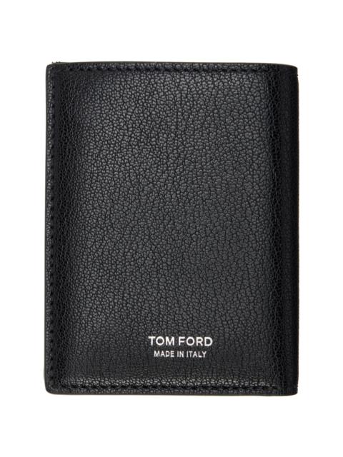 TOM FORD Black Elongated T Line Folding Card Holder
