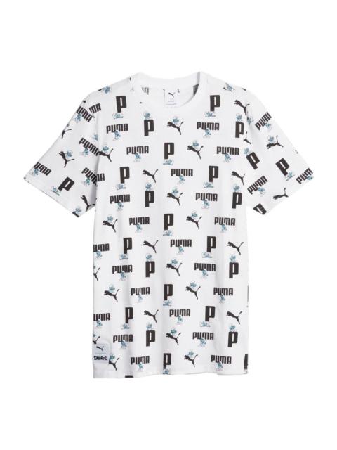 PUMA PUMA Smurfs All Out Print T-Shirt 'White' 622190-02