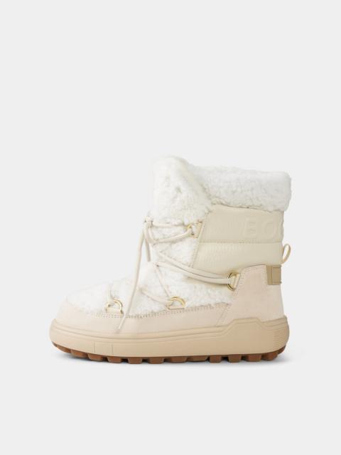 BOGNER Chamonix snow boots with spikes in Off-White