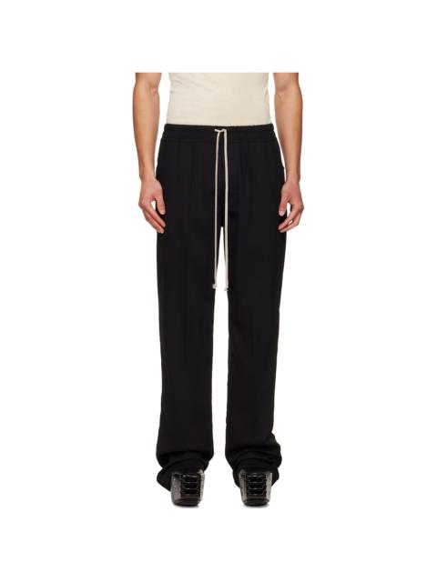 Rick Owens Black Temple Dietrich Drawstring Lounge Pants