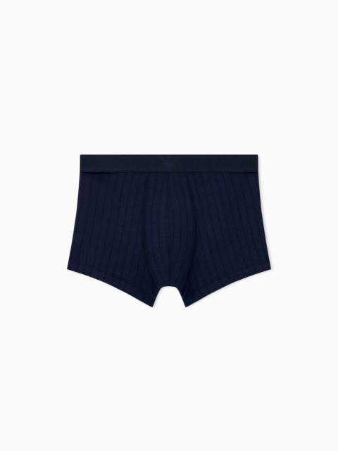 EMPORIO ARMANI RIBBED MODAL JERSEY TRUNK WITH AN ELASTICATED WAISTBAND