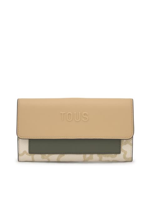 TOUS Large sand-colored Flap Wallet Kaos Icon