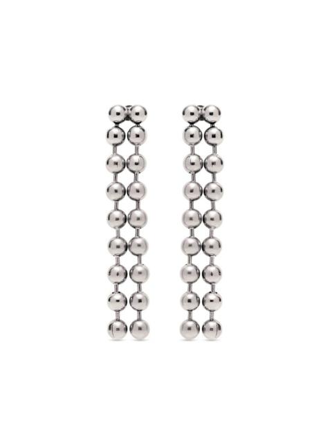 BALENCIAGA Women's Skate Pendant Earrings in Silver