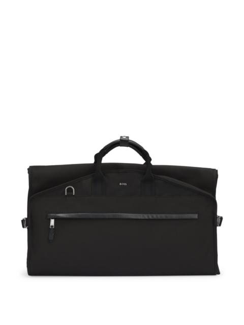 BOSS GARMENT BAG WITH LEATHER TRIMS