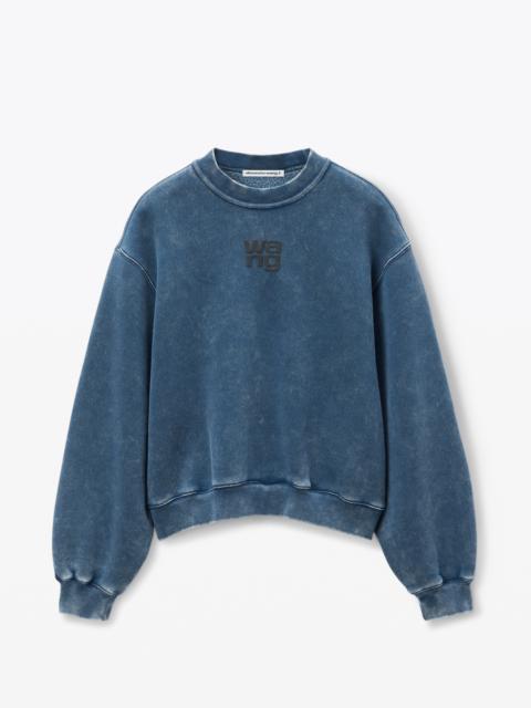 Alexander Wang Essential Logo Terry Sweatshirt in Organic Cotton