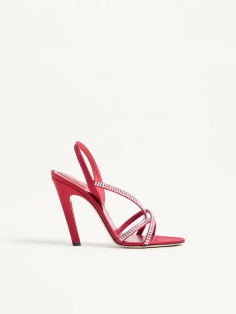 Valentino DANS LE FOYER SATIN SANDAL WITH CRYSTALS 105MM